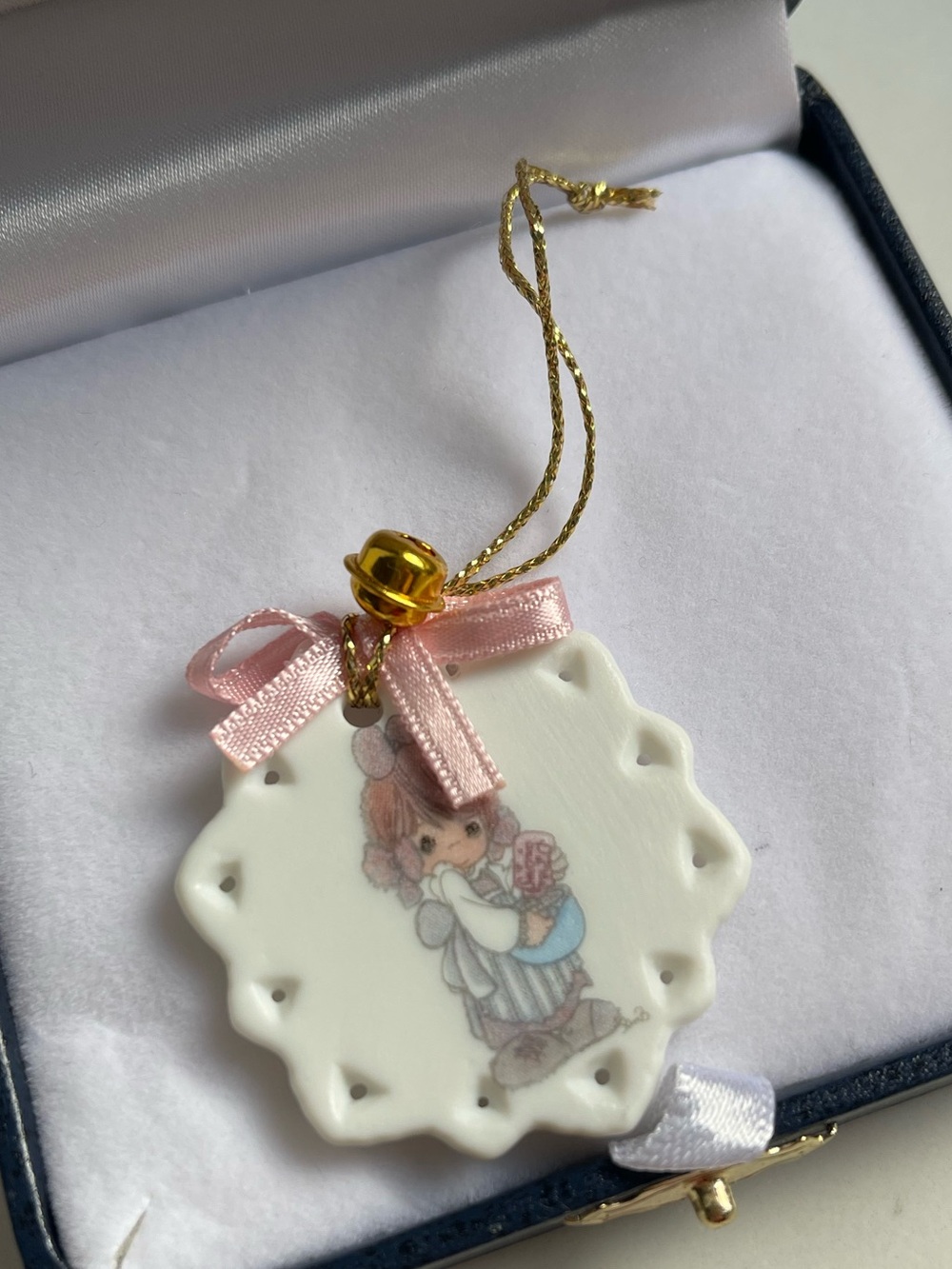 Precious Moments Vintage ceramic Christmas ornament